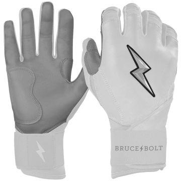 Bruce Bolt Batting Gloves Chrome Series Youth Long Cuff Black