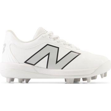 New Balance 4040v7 White Youth Molded Cleat: J4040TW7