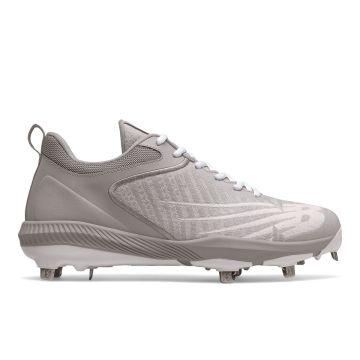 New Balance 4040 v6 Grey/White Metal Baseball Cleats