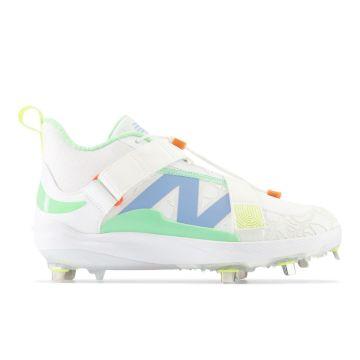 New Balance FuelCell Lindor 2 White Metal Cleats: LMLINDW2