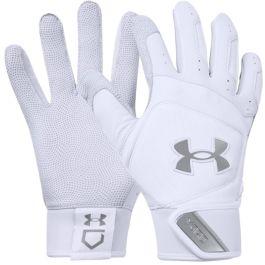 Under Armour Yard Batting Gloves Men - White/Red - S