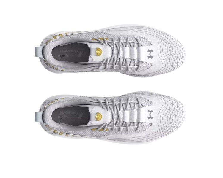 Under Armour Bryce Harper Cleats 7 White Gold