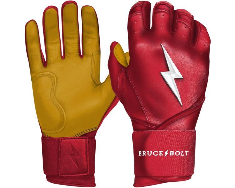 Bruce Bolt Batting Gloves Adult Premium Long Cuff