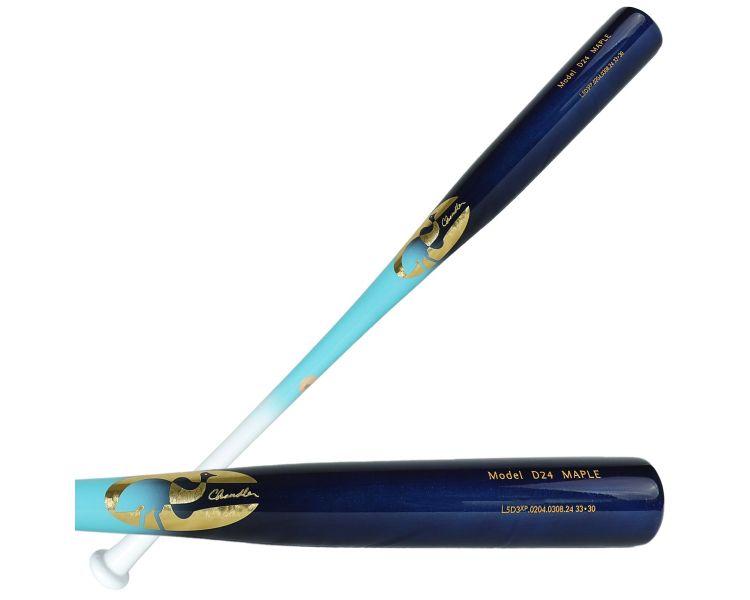 Blue Chandler Maple Wood Bat