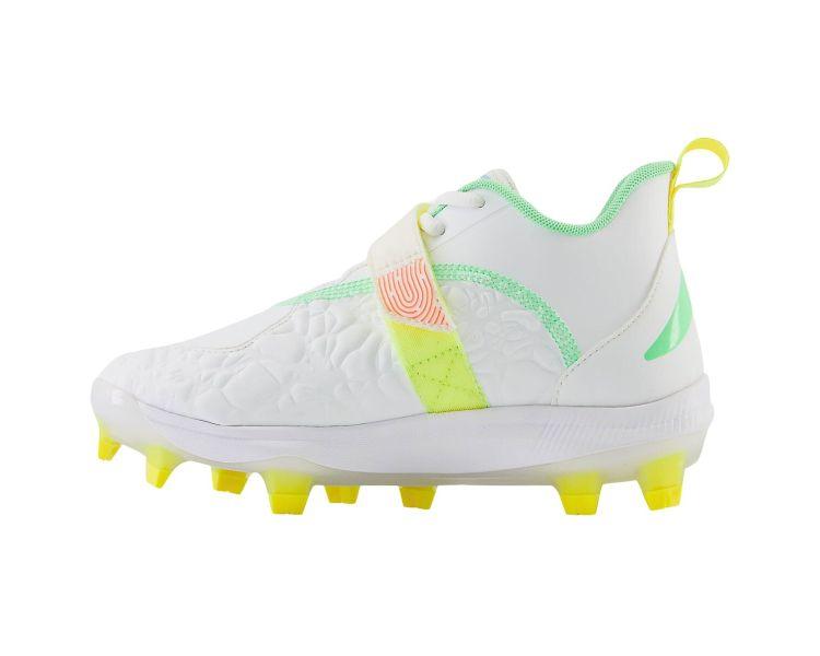 New Balance FuelCell Lindor 2 Youth White Molded Cleat: JLINDTW2