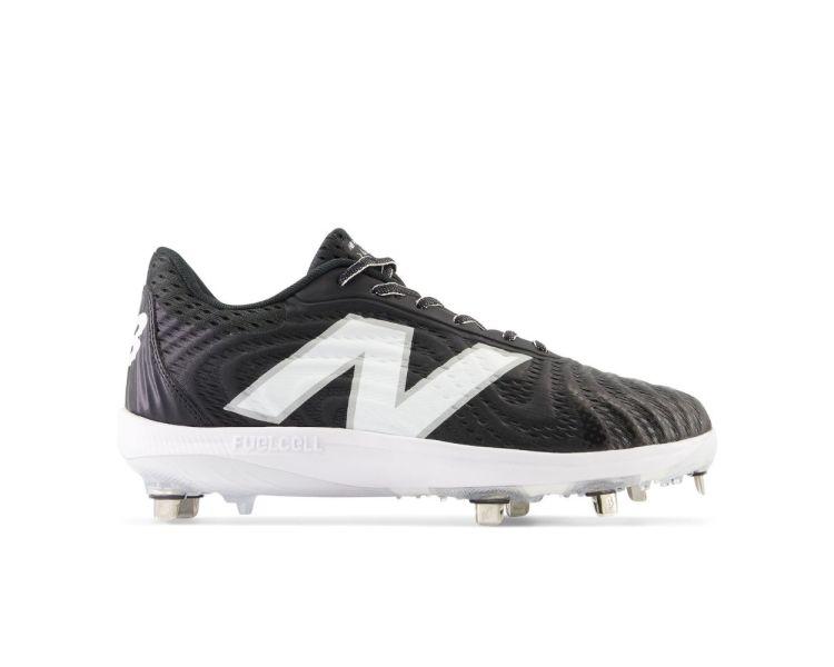 New Balance L4040v7 Black Metal Cleats: L4040BK7