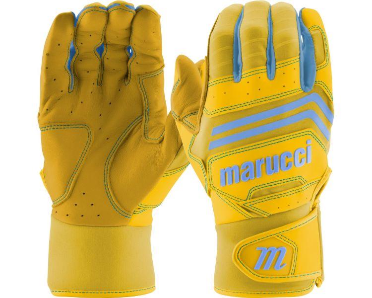 Marucci FUZN Yellow Adult Batting Gloves