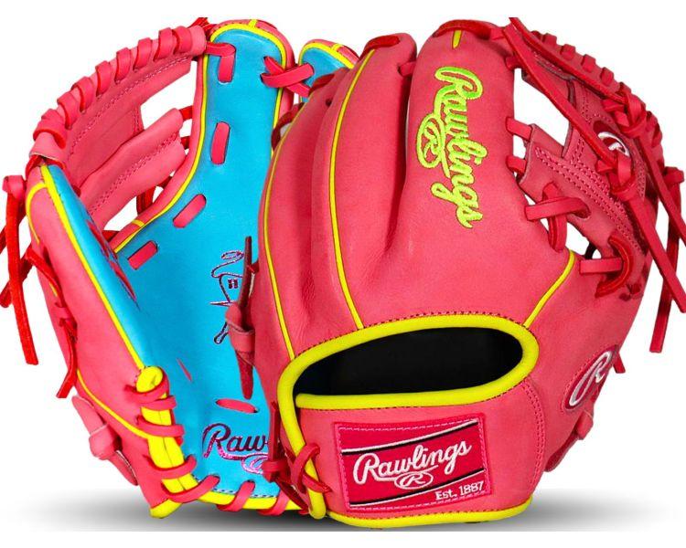 Rawlings Heart of the Hide Pink Lemonade 9.5" Baseball Training Glove