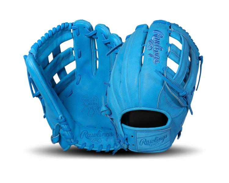 Rawlings Heart of the Hide Columbia Blue Monochrome 12.75" Outfield Glove