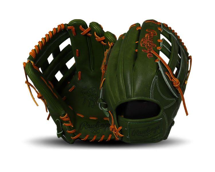 Rawlings Heart of the Hide Military Green Monochrome 12.75" Outfield Glove