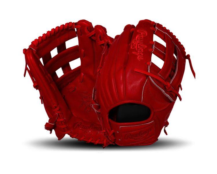 Rawlings Heart of the Hide Scarlet Monochrome 12.75" Outfield Glove