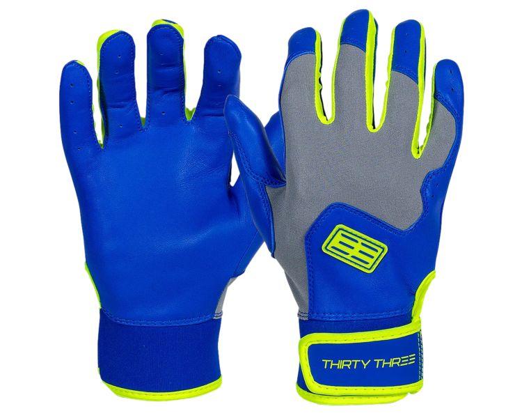 33 Gloves SL Elite Short Cuff Youth Batting Gloves Royal