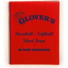 Glovers Baseball/Softball 30 Game Short Scorebook