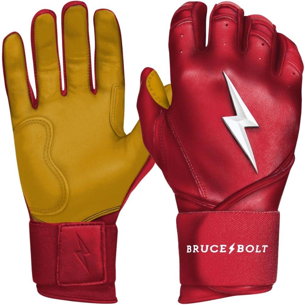Bruce Bolt Batting Gloves Adult Premium Long Cuff Better Baseball